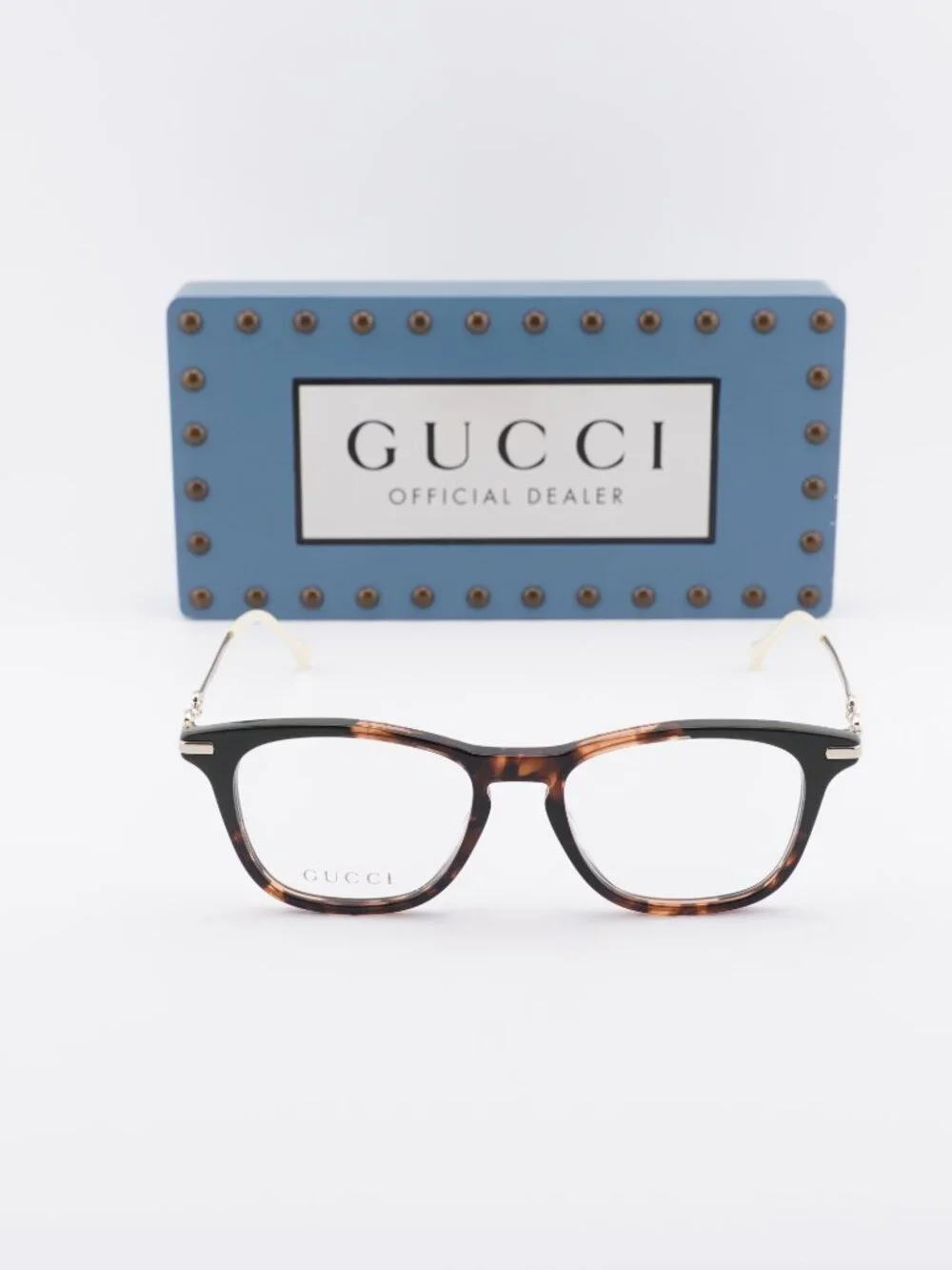 Gucci GG0919O 003 Square Eyeglasses - Havana/Gold 50mm
